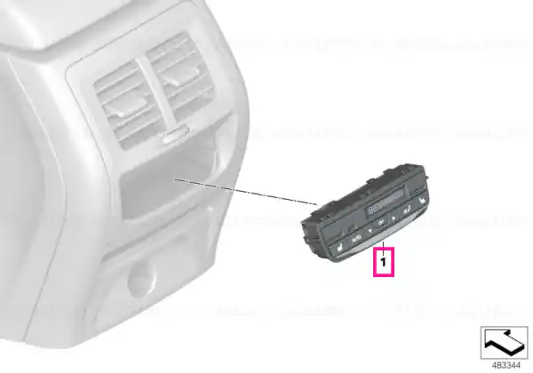 Popular Climate control panel, rear - BMW