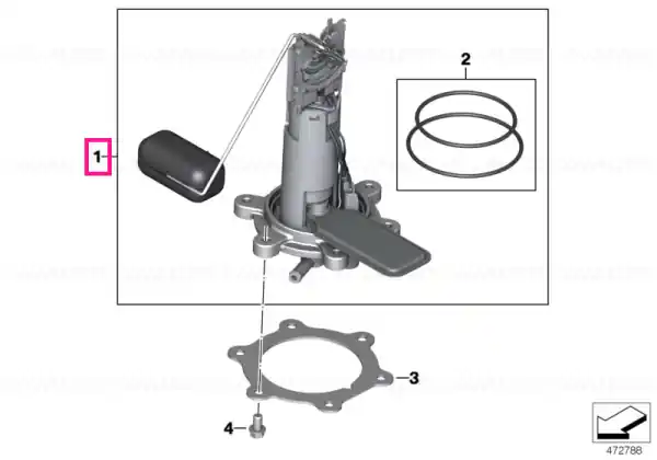 Fuel-pump unit with lever sensor - BMW Motorrad Preț redus