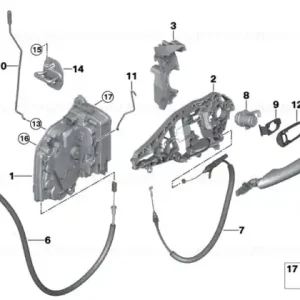Doar azi Outside door handle, right LIGHT - BMW - Mini