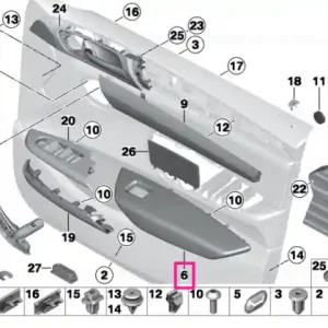 Armrest, right SATTELBRAUN - BMW Cel mai bun preț