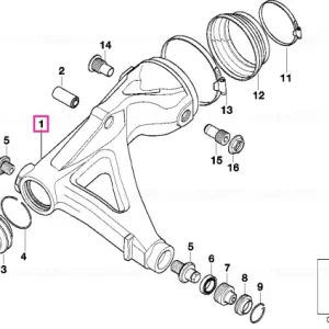Cel mai vândut Rear wheel swinging arm, silver - BMW Motorrad