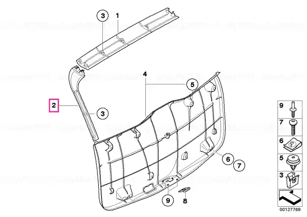 Right panel tail lid GRAU - BMW Preferatul clienților