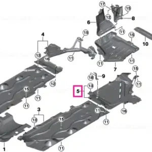 Bestseller Undershield for tank, left - BMW - Mini