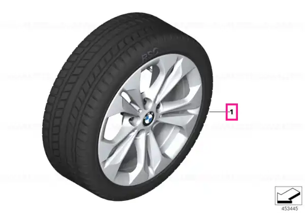 Roată completă de iarnă - Double Spoke 564 cu anvelopa Continental VikingContact 7 - 225/55R17 101T XL - BMW X1/X2 F48/F39 Nu rata