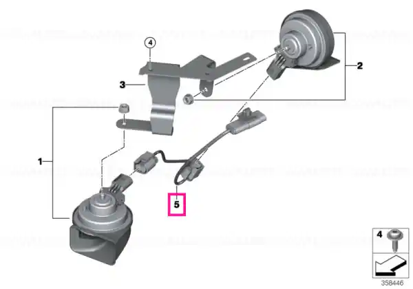 Adapter cable single fanfare - BMW - Mini Transport gratuit