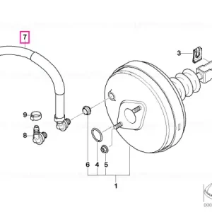 Vacuum hose with anti-scuffing - BMW Livrare gratuită
