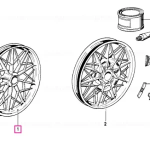Cast iron rim silver front 19" - BMW Motorrad Reducere specială