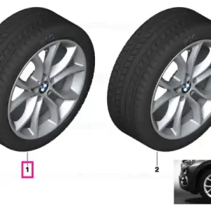 Roată completă de iarnă - V-Spoke 594 cu anvelopa Nokian Tyres HKPL 9 SUV FRT - 255/50R19 107T XL - BMW X6 F16 - punte față Ofertă specială