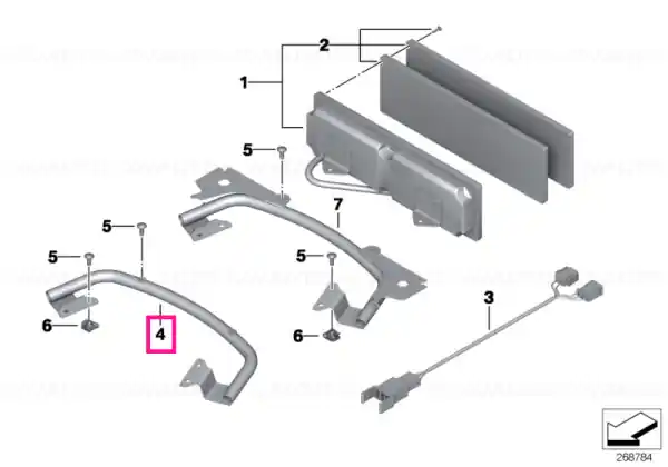 Holder, stop-signal sensor, front - BMW Motorrad Nu rata