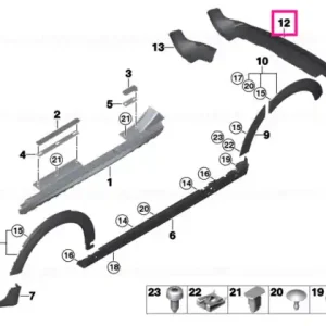 Black band, rear lower right - BMW - Mini Bestseller