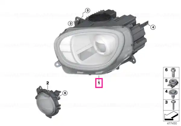 Headlight, LED technology, left - BMW - Mini Ofertă exclusivă