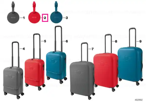 Bestseller MINI luggage tag round CORAL - BMW - Mini