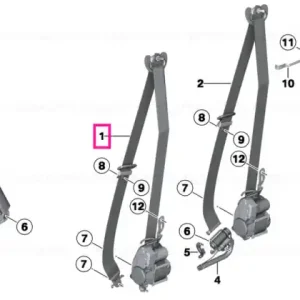 Upper seat belt REMA, front right OYSTER - BMW Reducere extra