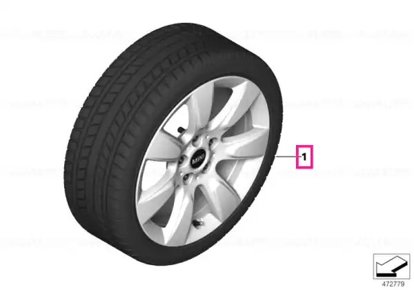 Cumpără online Roată completă de iarnă - Imprint Spoke 530 cu anvelopa Nokian Tyres R2 FRT - 225/55R17 97R - Mini Countryman F60