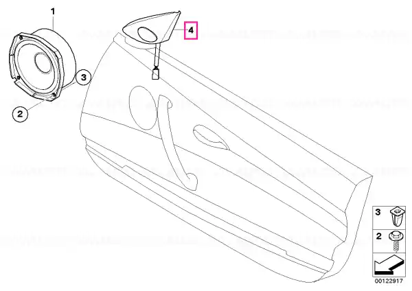 Plată sigură Right loudspeaker tweeter - BMW