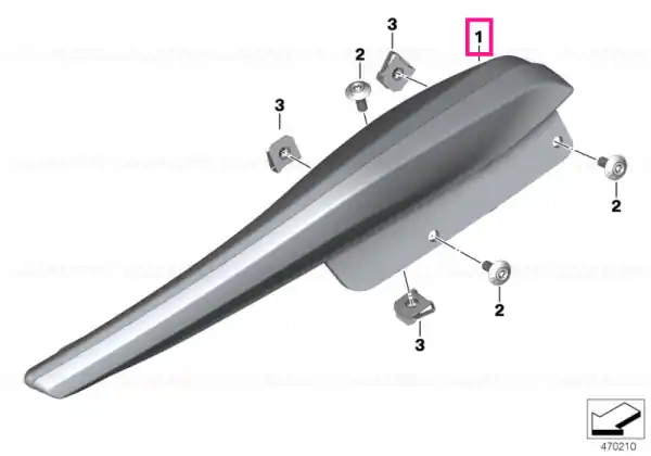 Preț promoțional Wind deflector, left MONOLITH-MET. - BMW Motorrad