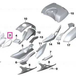 Wind deflector, left LIGHT-WHITE - BMW Motorrad Ofertă exclusivă