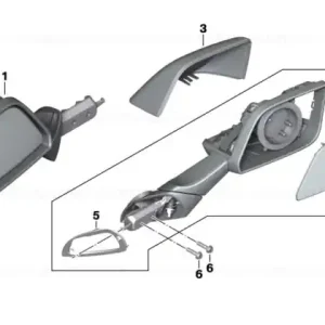 Right mirror glass - BMW Motorrad Cumpărături sigure