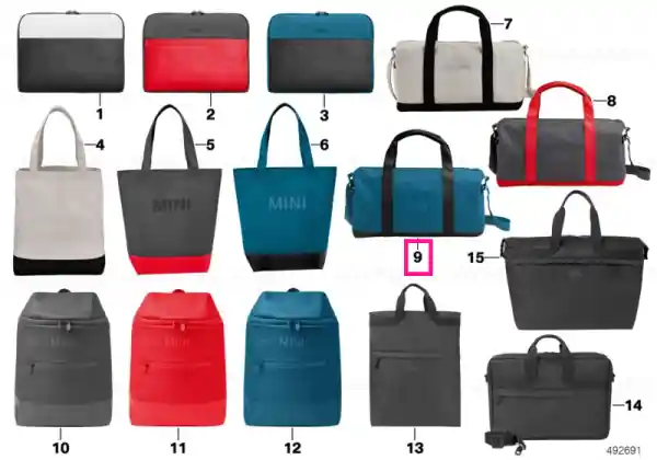 Plată sigură MINI Duffle Bag Colour Block ISLAND/BLACK - BMW - Mini
