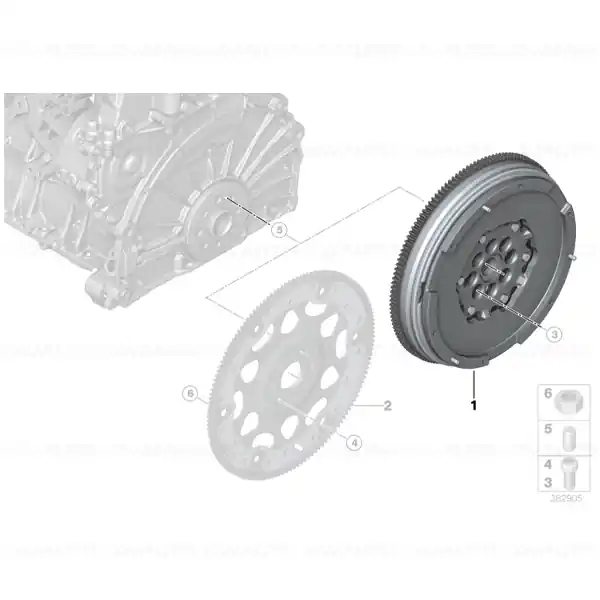 Volanta masa dubla - BMW Seria 1 F40, Seria 2 F44 F45 F46,  X1 F48, X2 F39 - Mini Countryman F60 Reducere de preț