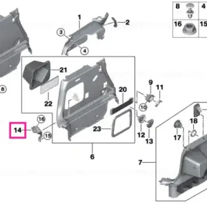 Reduceri Retainer for tie-down ring, right - BMW - Mini