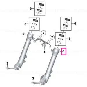 Slider tube left - BMW Motorrad Reducere de preț