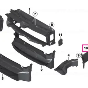 Air duct, side, inner left - BMW Nu rata