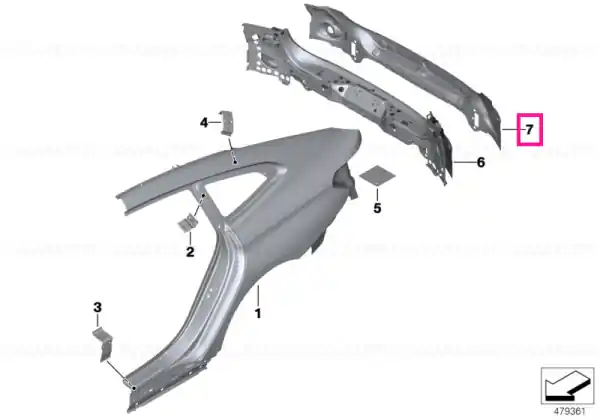 Transport gratuit Panou exterior trim coadă - BMW
