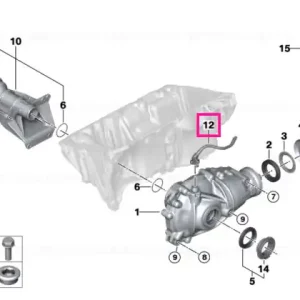Vent line, front final-drive unit - BMW Preț redus