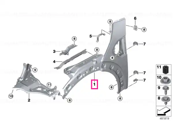 Cumpără acum Side panel, front left PHEV - BMW - Mini