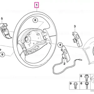 Steering wheel, leather,airbag"Cooper S" - BMW - Mini Ofertă de sezon