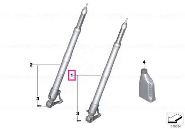 Cel mai vândut Fork stanchion, gold, left - BMW Motorrad