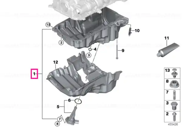 Comandă acum Oil pan - BMW