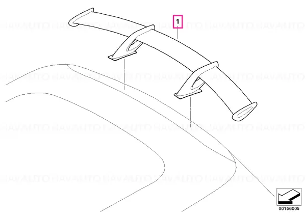 JCW Rear spoiler silver WEIßES DACH - BMW - Mini Noutate