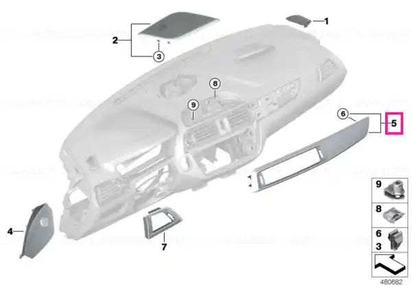 Ieftin Ornament tablou bord argintiu lucios - BMW