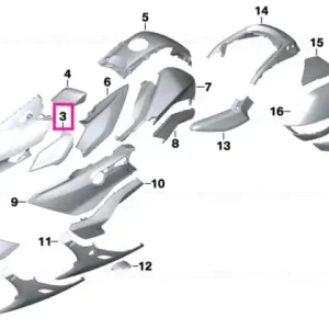 Wind deflector, right BLACKSTORM - BMW Motorrad Chilipir