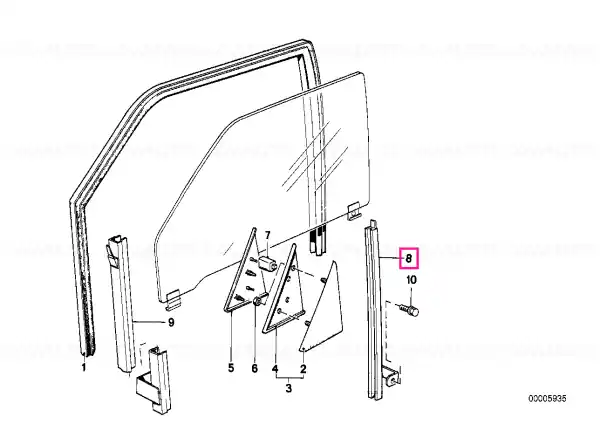 Guide rail front right - BMW Cel mai bun preț