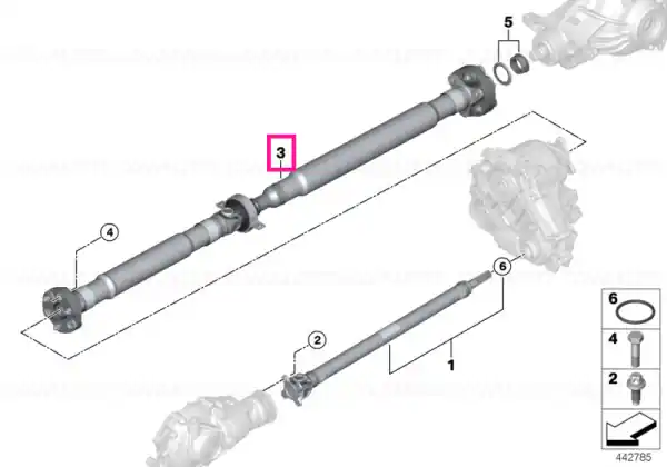 Reducere de preț Ansamblu arbore transmisie spate L=1426MM - BMW