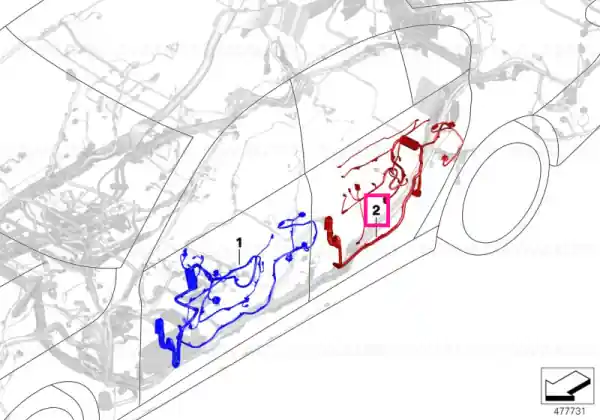 Door wiring harness, rear - BMW Ofertă de sezon