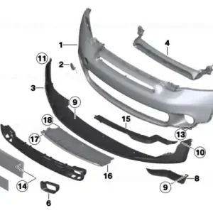 Base, licence plate primed - BMW - Mini Reducere