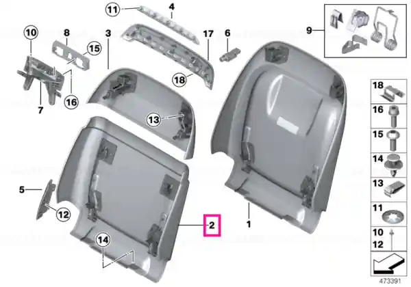 Reducere specială Rear section, Comfort seat, lower CAN.BEIGE - BMW