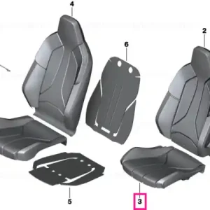 Vezi acum Husă scaun sport ţesătură/piele stânga E-COPPER - BMW
