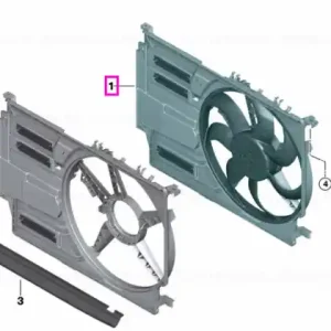 Ventilator cu carcasa, 850W - BMW Seria 1 F40, Seria 2 F44 F45 F46, X1 F48 F49, X2 F39 - Mini Cabrio F57, Clubman F54, Countryman F60, F55, F56 Chilipir