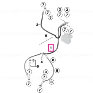 Brake line, front brake circuit - BMW Motorrad Preț redus