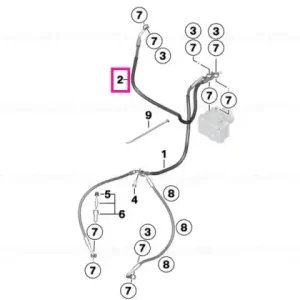 Brake line, control circuit, front - BMW Motorrad Bestseller