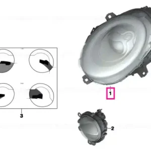 Headlight left, turn indicator yellow - BMW - Mini Cumpărături sigure