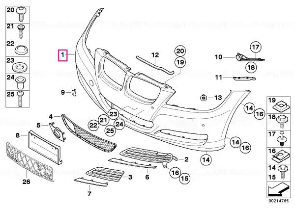 Reduceri Capac ornament bara fata grunduit - BMW