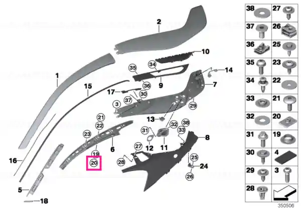 Reducere Sliding element - BMW