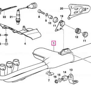Silencer, catalytic converter - BMW Motorrad Bestseller