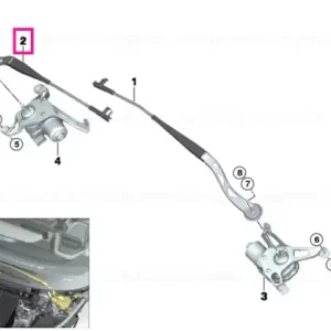 Wiper arm, passenger's side - BMW Noutate